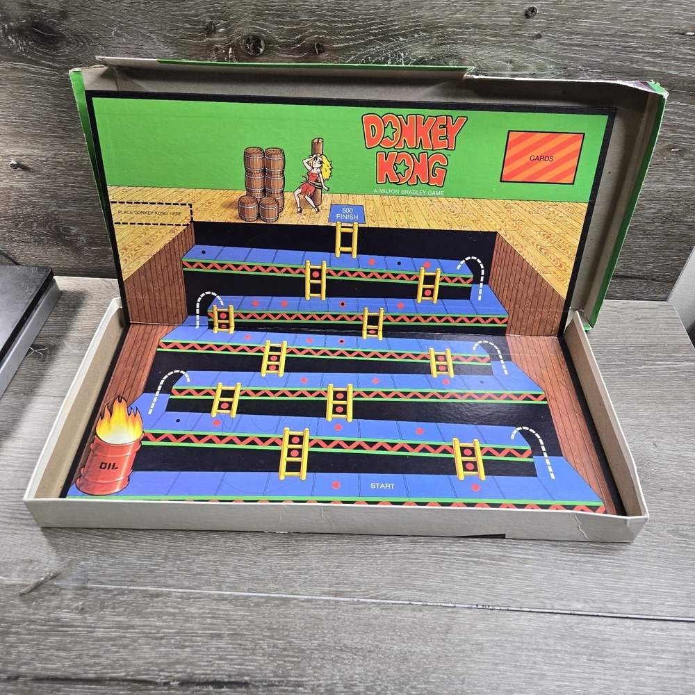 Vintage 1982 Milton Bradley Donkey Kong Board Game - Board